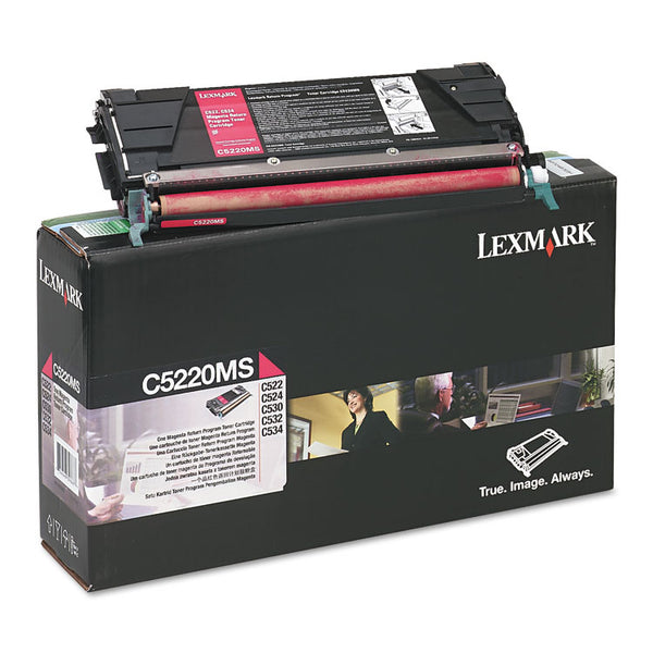 Lexmark™ C5220MS Return Program Toner, 3,000 Page-Yield, Magenta (LEXC5220MS)