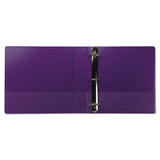 Samsill® Earth’s Choice Plant-Based Durable Fashion View Binder, 3 Rings, 2" Capacity, 11 x 8.5, Purple, 2/Pack (SAMU86608)