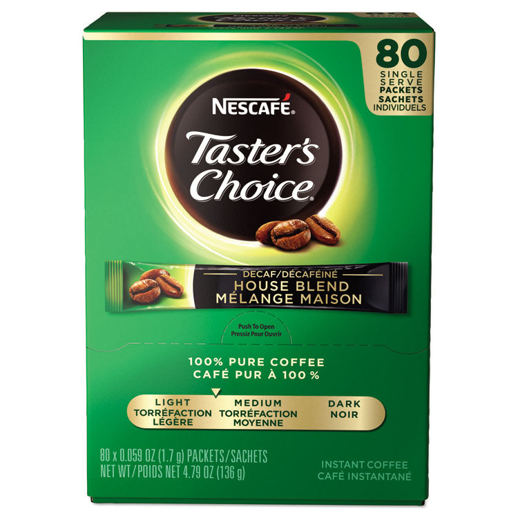Nescafé® Taster's Choice Stick Pack, Decaf, 0.06oz, 80/Box (NES66488)