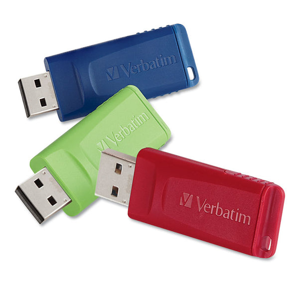 Verbatim® Store 'n' Go USB Flash Drive, 16 GB, Assorted Colors, 3/Pack (VER99122)