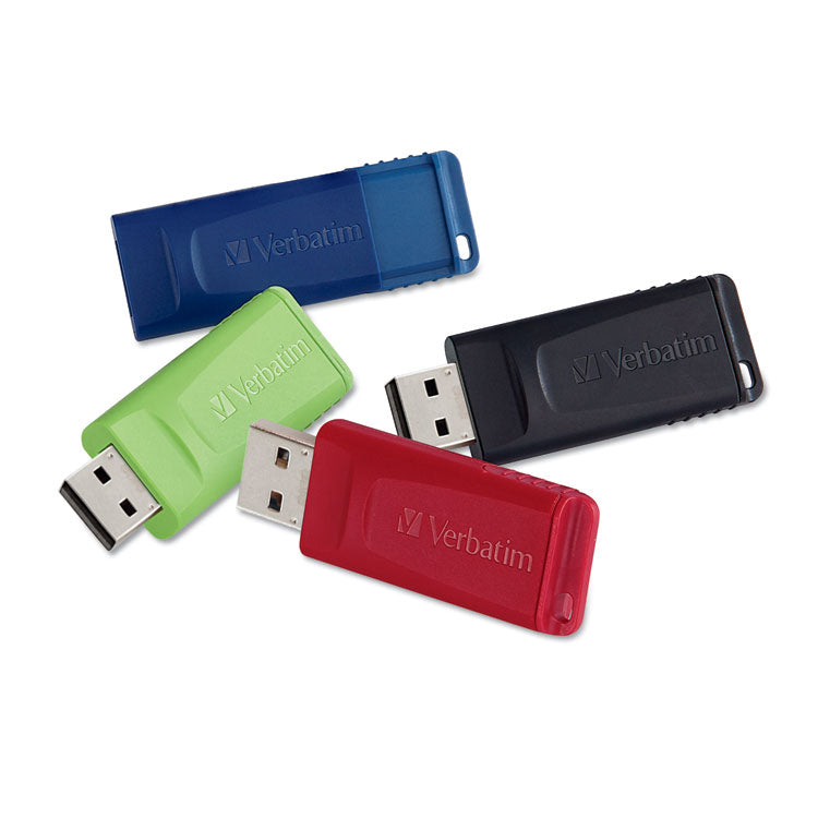 Verbatim® Store 'n' Go USB Flash Drive, 16 GB, Assorted Colors, 4/Pack (VER99123)