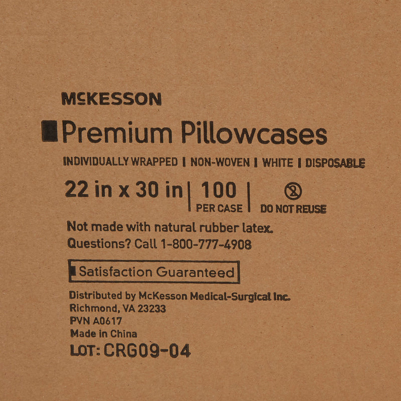 McKesson Pillowcase Standard White Disposable (1081637_CS) 100/CS