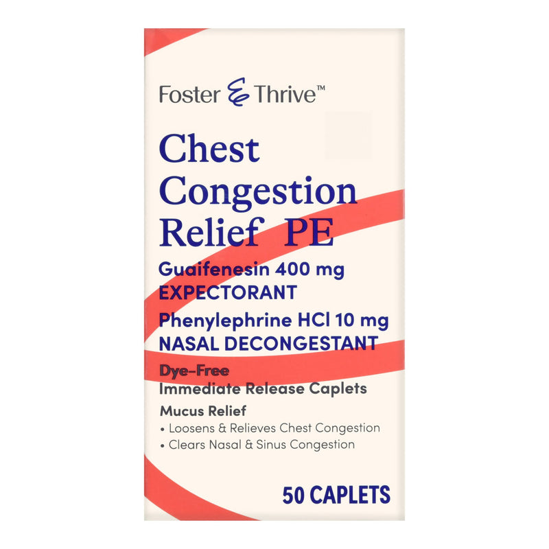 Foster & Thrive™ Cold and Cough Relief 400 mg - 10 mg Strength Tablet 50 per Box (1235091_BX) 50/BX