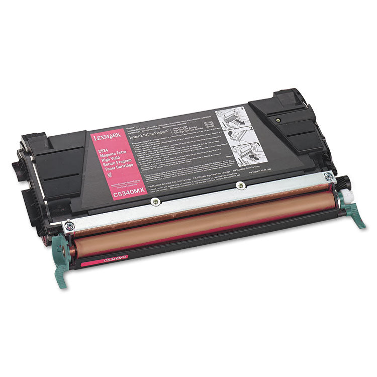 Lexmark™ C5340MX Return Program Extra High-Yield Toner, 7,000 Page-Yield, Magenta (LEXC5340MX) Each