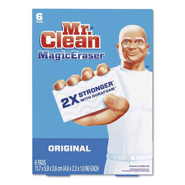 Mr. Clean® Magic Eraser, 2.3 x 4.6, 1" Thick, White, 6/Pack, 6 Packs/Carton (PGC79009)