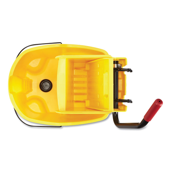 Rubbermaid WaveBrake 2.0 Bucket/Wringer Combos, 8.75 gal, Side Press with Drain, Yellow (RCP2031764) Each