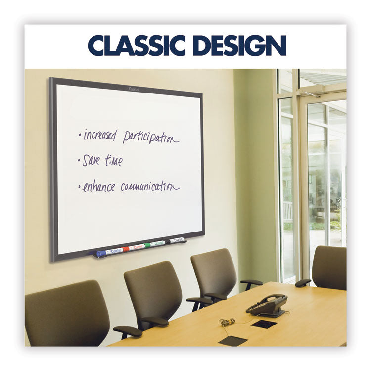Quartet® Classic Series Total Erase Dry Erase Boards, 96 x 48, White Surface, Black Aluminum Frame (QRTS538B) Each