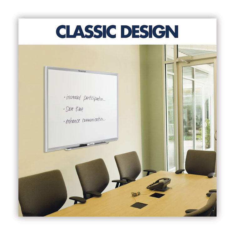 Quartet® Classic Series Nano-Clean Dry Erase Board, 96 x 48, White Surface, Silver Aluminum Frame (QRTSM538) Each