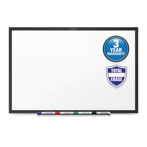 Quartet® Classic Series Total Erase Dry Erase Boards, 24 x 18, White Surface, Black Aluminum Frame (QRTS531B)