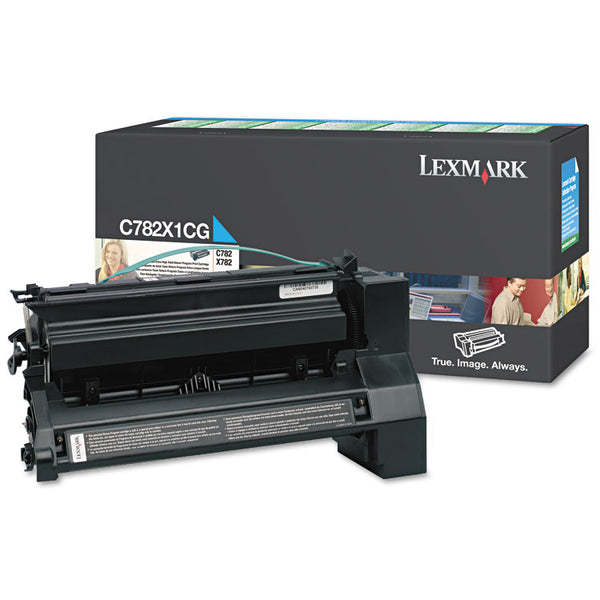 Lexmark™ C782X1CG Extra High-Yield Toner, 15,000 Page-Yield, Cyan (LEXC782X1CG)