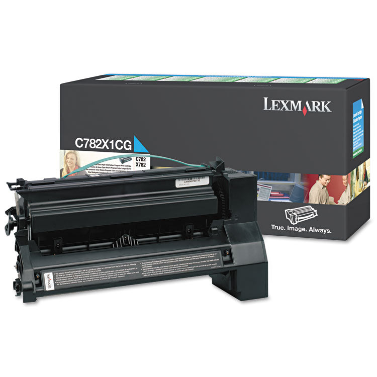 Lexmark™ C782X1CG Extra High-Yield Toner, 15,000 Page-Yield, Cyan (LEXC782X1CG) Each