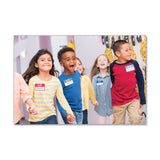 Avery® Flexible Adhesive Name Badge Labels, "Hello", 3 3/8 x 2 1/3, Assorted, 120/PK (AVE8722) Pack of 120