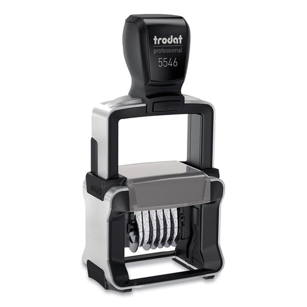 Trodat® Professional Self-Inking Numberer, Six Bands/Digits, Type Size: 1 1/2, Black (USST5546) Each