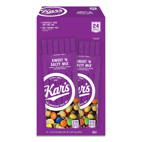 Kar's Nuts Caddy, Sweet 'N Salty Mix, 2 oz Packets, 24/Box (AVTSN08387)