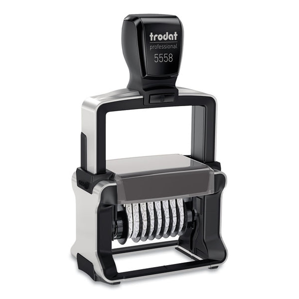 Trodat® Professional Self-Inking Numberer, Eight Bands/Digits, Type Size: 2, Black (USST5558) Each