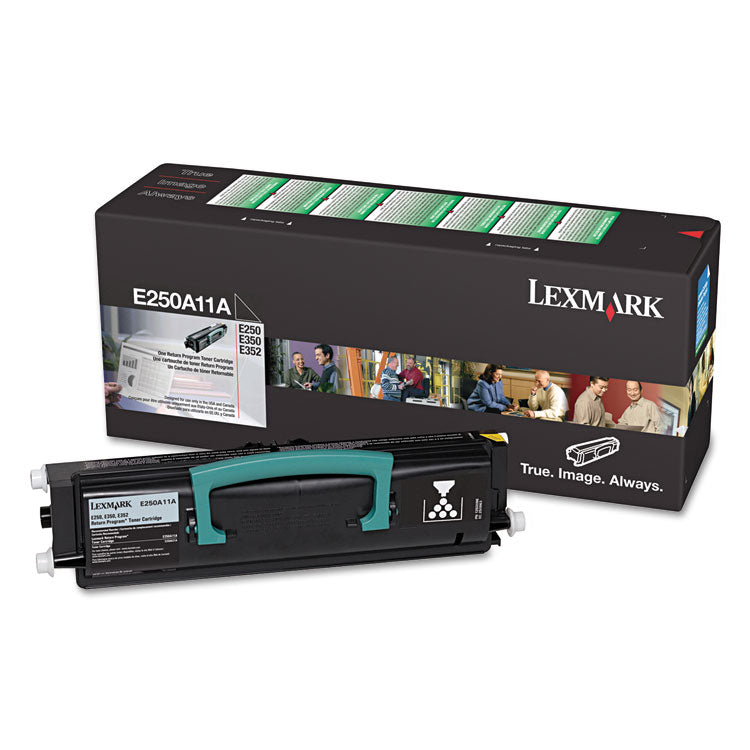 Lexmark™ E250A11A Return Program Toner, 3,500 Page-Yield, Black (LEXE250A11A)