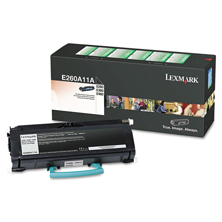 Lexmark™ E260A11A Return Program Toner, 3,500 Page-Yield, Black (LEXE260A11A) Each