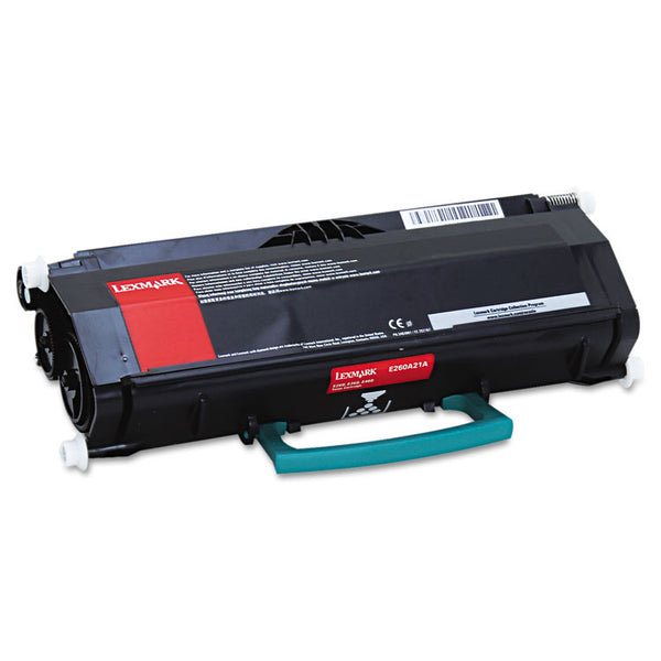 Lexmark™ E260A21A Toner, 3,500 Page-Yield, Black (LEXE260A21A)