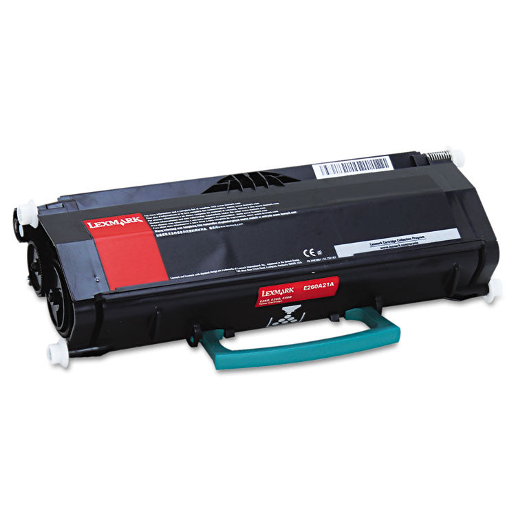 Lexmark™ E260A21A Toner, 3,500 Page-Yield, Black (LEXE260A21A) Each