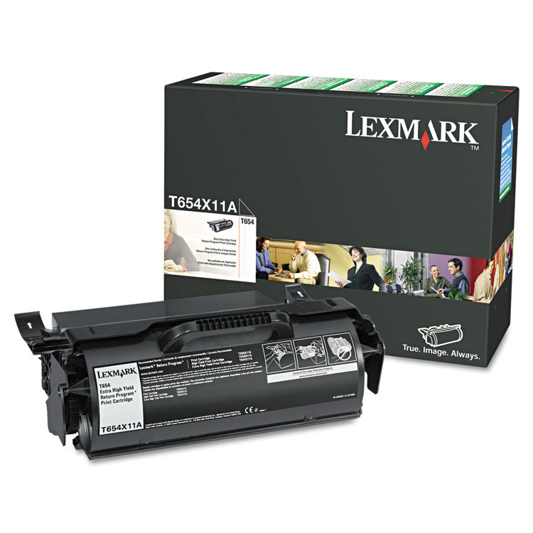 Lexmark™ T654X11A Return Program Extra High-Yield Toner, 36,000 Page-Yield, Black (LEXT654X11A) Each