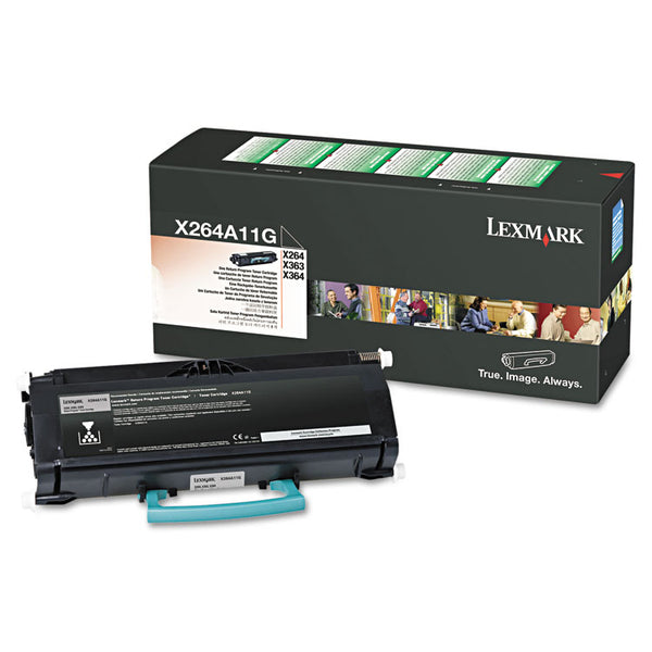 Lexmark™ X264A11G Return Program Toner, 3,500 Page-Yield, Black (LEXX264A11G)