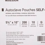 McKesson Sterilization Pouch Ethylene Oxide (EO) Gas / Steam 5-1/4 X 10 Inch Transparent Blue / White Self Seal Paper / Film (960944_CS) 2000/CS