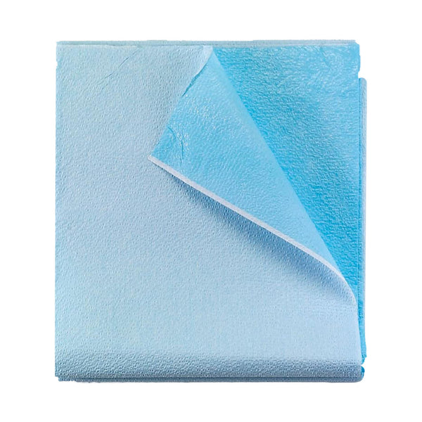 McKesson Stretcher Sheet Flat 40 W X 90 L Inch Blue Polyback Airlaid Disposable (148016_CS) 25/CS