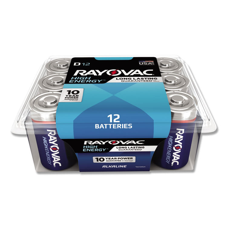 Rayovac® Alkaline D Batteries, 12/Pack (RAY81312PPK) Pack of 12