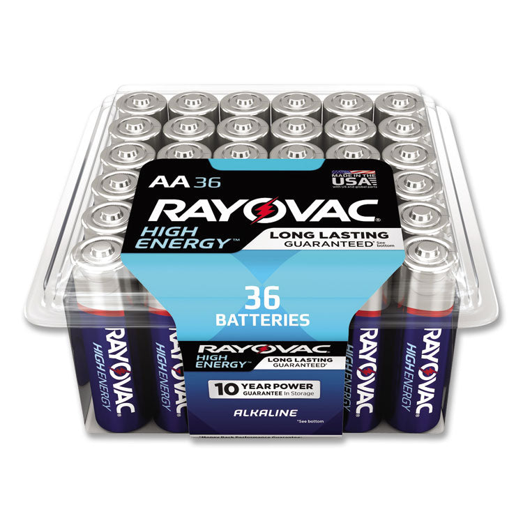 Rayovac® High Energy Premium Alkaline AA Batteries, 36/Pack (RAY81536PPK) Pack of 36