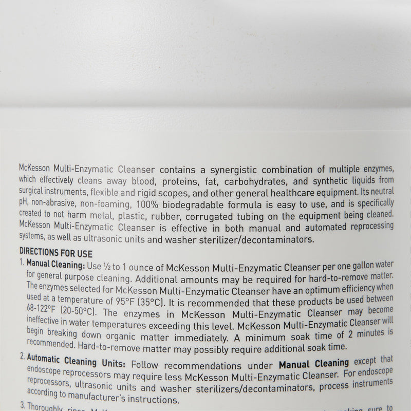McKesson Multi-Enzymatic Instrument Detergent Liquid 1 gal. Jug Spring Fresh Scent (803319_EA) 1/EA