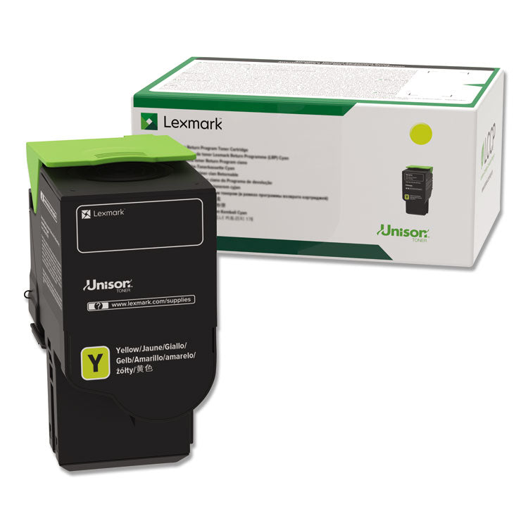 Lexmark™ 78C1UY0 Return Program Toner, 7,000 Page-Yield, Yellow (LEX78C1UY0)