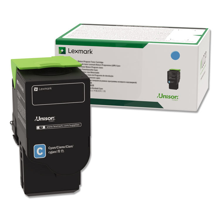 Lexmark™ 78C1UC0 Return Program Toner, 7,000 Page-Yield, Cyan (LEX78C1UC0) Each