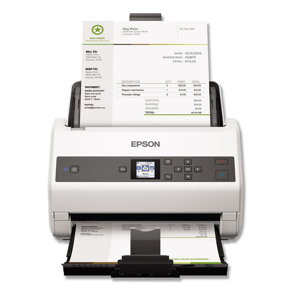 Epson® DS-870 Color Workgroup Document Scanner, 600 dpi Optical Resolution, 100-Sheet Duplex Auto Document Feeder (EPSB11B250201)