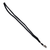 Advantus Deluxe Lanyards, Metal Clip Fastener, 36" Long, Black, 24/Box (AVT75401) Box of 24