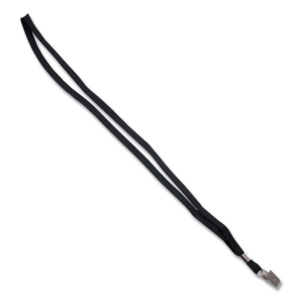 Advantus Deluxe Lanyards, Metal Clip Fastener, 36" Long, Black, 24/Box (AVT75401) Box of 24