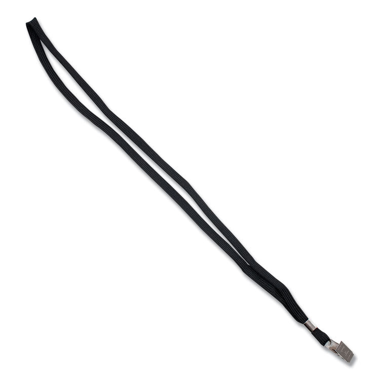 Advantus Deluxe Lanyards, Metal Clip Fastener, 36" Long, Black, 24/Box (AVT75401) Box of 24