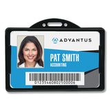 Advantus ID Card Holders, Horizontal, Black 3.68" x 2.38" Holder, 3.38" x 2.13" Insert, 25/Pack (AVT75656) Pack of 25