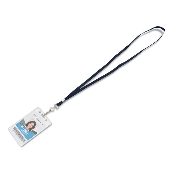 Advantus Deluxe Lanyards, Metal J-Hook Fastener, 36" Long, Blue, 24/Box (AVT75426) Box of 24