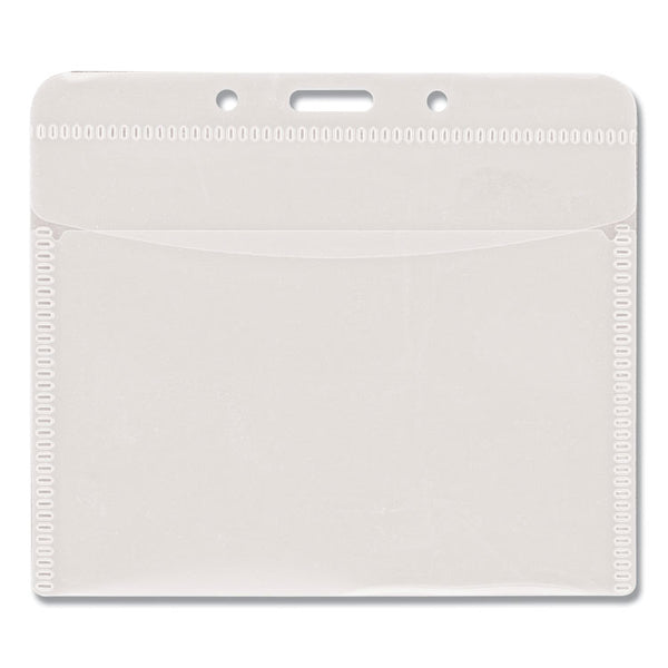 Advantus PVC-Free Badge Holders, Horizontal, Clear 4.5" x 4" Holder, 4.13" x 3.13" Insert, 50/Pack (AVT75603) Pack of 25