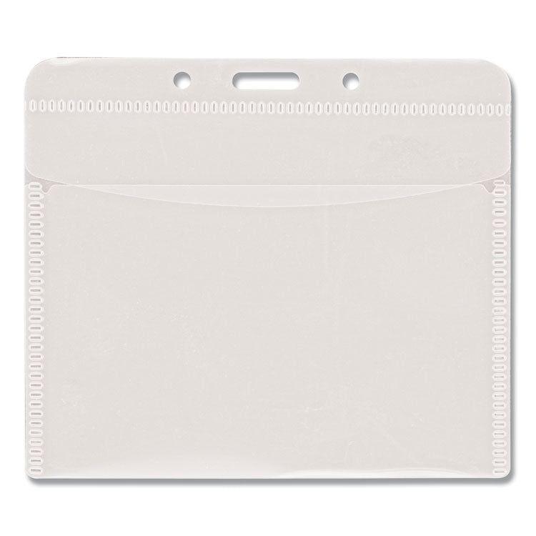 Advantus PVC-Free Badge Holders, Horizontal, Clear 4.5" x 4" Holder, 4.13" x 3.13" Insert, 50/Pack (AVT75603) Pack of 25
