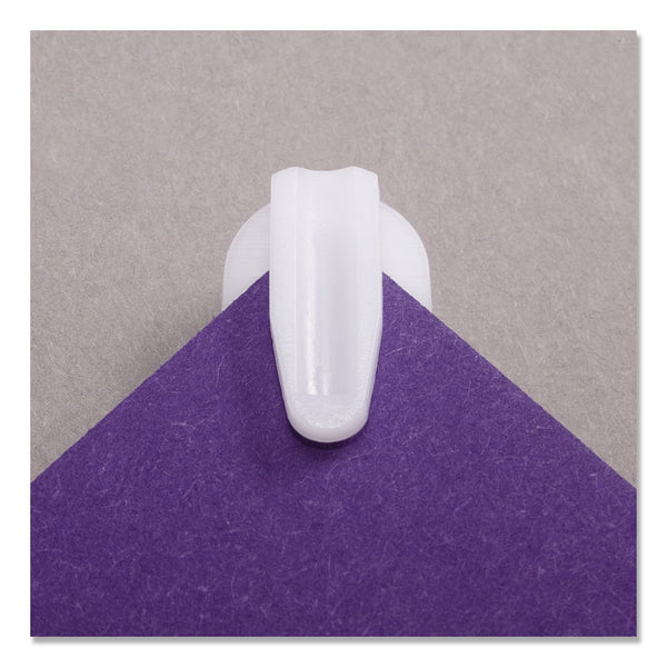 Advantus StikkiCLIPS, Adhesive Back, 40 Sheet Capacity, White, 20/Pack (AVT01220) Pack of 20