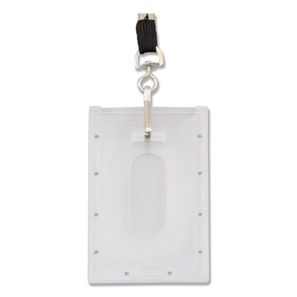 Advantus Clear ID Card Holder, Horizontal, Clear 2.31" x 3.69" Holder, 2.13" x 3.38" Insert, 25/Pack (AVT97100)