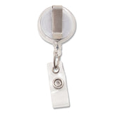 Advantus Translucent Retractable ID Card Reel, 30" Extension, Clear, 12/Pack (AVT75473) Pack of 12