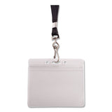 Advantus Resealable ID Badge Holders, J-Hook and 36" Lanyard, Horizontal, Frosted 4.13" x 3.75" Holder, 3.88" x 2.63" Insert, 20/Pack (AVT91132) Pack of 20