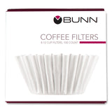 BUNN® Coffee Filters, 8 to 12 Cup Size, Flat Bottom, 100/Pack, 12 Packs/Carton (BUNBCF100BCT) Case of 12
