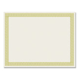 Great Papers!® Foil Border Certificates, 8.5 x 11, Ivory/Gold with Channel Gold Border, 12/Pack (COS963070) Pack of 6