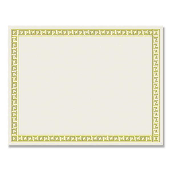 Great Papers!® Foil Border Certificates, 8.5 x 11, Ivory/Gold with Channel Gold Border, 12/Pack (COS963070) Pack of 6