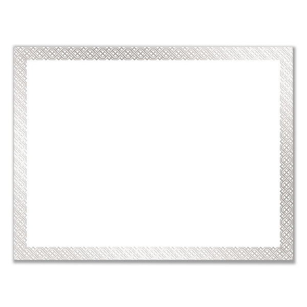 Great Papers!® Foil Border Certificates, 8.5 x 11, White/Silver with Braided Silver Border,15/Pack (COS963027) Pack of 15