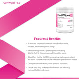 CaviWipes™ 2.0 Surface Disinfectant Premoistened Manual Pull Wipe 65 Count Canister Alcohol Scent NonSterile (1190687_CS) 12/CS