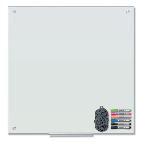 U Brands Magnetic Glass Dry Erase Board Value Pack, 35 x 35, White (UBR3971U0001) Each